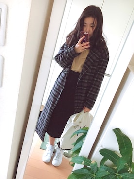 「オールホワイトスニーカー」｜mamiさん（レディース・152cm）の春コーディネート