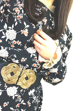 「OZOC（オゾック）のアイテム（ワンピース/ドレス）」を使った、あやなまさん（レディース・157cm）の冬コーディネート