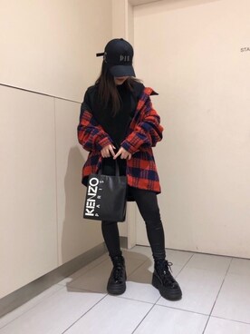「DANKE SCHON（ダンケシェーン）のアイテム（ブルゾン）」を使った、YU-KA OZAWAさん（レディース・160cm）の秋コーディネート