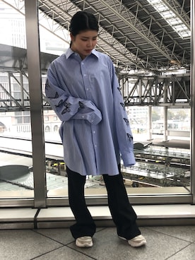 「YOUSER（ユーザー）のアイテム」を使った、YU-KA OZAWAさん（レディース・153cm）の春コーディネート