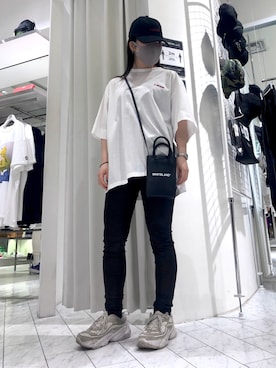 「L.H.P（エルエイチピー）のアイテム（帽子）」を使った、YU-KA OZAWAさん（レディース・153cm）の夏コーディネート