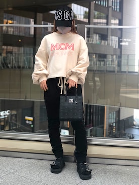 「MSGM（エムエスジーエム）のアイテム（帽子）」を使った、YU-KA OZAWAさん（レディース・153cm）の夏コーディネート