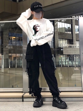 「L.H.P Private Brand（エルエイチピープライベートブランド）のアイテム」を使った、YU-KA OZAWAさん（レディース・153cm）の秋コーディネート