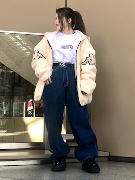 「L.H.P（エルエイチピー）のアイテム（スウェット）」を使った、YU-KA OZAWAさん（レディース・153cm）の秋コーディネート