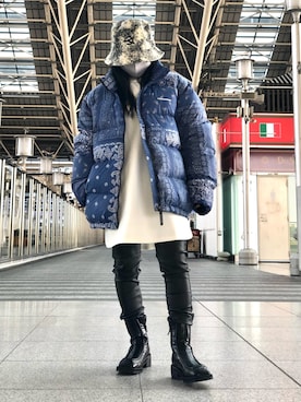 「thisisneverthat（ディスイズネバーザット）のアイテム（ジャケット/アウター）」を使った、YU-KA OZAWAさん（レディース・153cm）の冬コーディネート