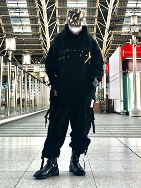 「DANKE SCHON（ダンケシェーン）のアイテム（帽子）」を使った、YU-KA OZAWAさん（レディース・153cm）の冬コーディネート