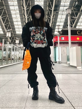 「DOMINANT（ドミナント）のアイテム」を使った、YU-KA OZAWAさん（レディース・153cm）の冬コーディネート