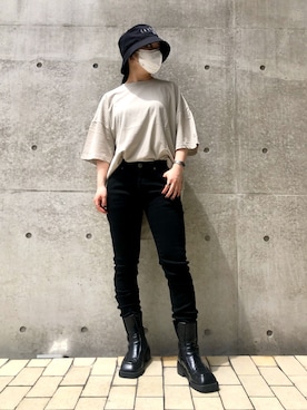 「L.H.P Private Brand（エルエイチピープライベートブランド）のアイテム」を使った、YU-KA OZAWAさん（レディース・153cm）の春コーディネート