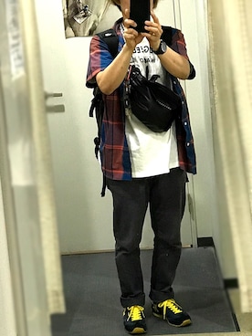 「ANDGEEBEE」｜「アイテム（スニーカー）」を使った、nyam7さん（レディース・155cm）の夏コーディネート