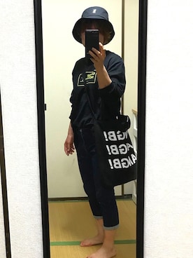 「ANDGEEBEE（アンジービー）のアイテム（帽子）」を使った、nyam7さん（レディース・155cm）の夏コーディネート