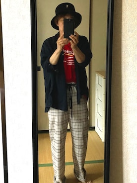 「ANDGEEBEE（アンジービー）のアイテム（パンツ）」を使った、nyam7さん（レディース・155cm）の夏コーディネート