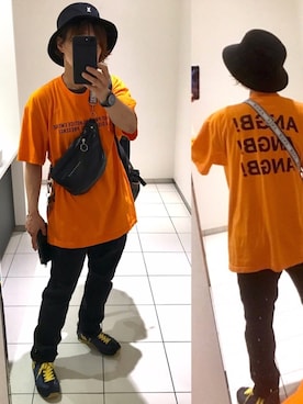 「ANDGEEBEE（アンジービー）のアイテム（帽子）」を使った、nyam7さん（レディース・155cm）の夏コーディネート