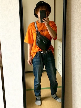 「ANDGEEBEE（アンジービー）のアイテム（帽子）」を使った、nyam7さん（レディース・155cm）の夏コーディネート