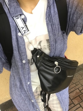「ANDGEEBEE（アンジービー）のアイテム（パンツ）」を使った、nyam7さん（レディース・155cm）の夏コーディネート