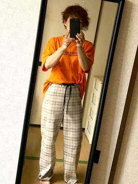 「ANDGEEBEE（アンジービー）のアイテム（パンツ）」を使った、nyam7さん（レディース・155cm）の夏コーディネート