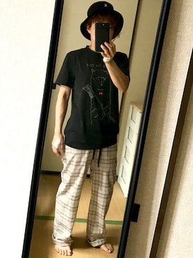 「ANDGEEBEE（アンジービー）のアイテム（帽子）」を使った、nyam7さん（レディース・155cm）の夏コーディネート