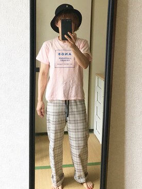 「ANDGEEBEE（アンジービー）のアイテム（パンツ）」を使った、nyam7さん（レディース・155cm）の夏コーディネート