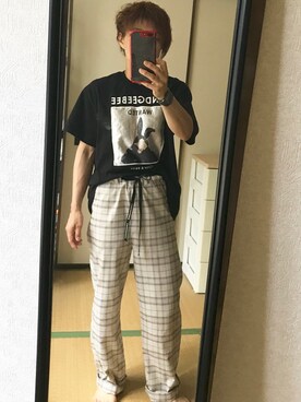 「ANDGEEBEE（アンジービー）のアイテム（パンツ）」を使った、nyam7さん（レディース・155cm）の夏コーディネート