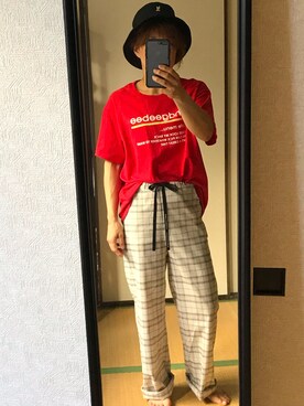 「ANDGEEBEE（アンジービー）のアイテム（パンツ）」を使った、nyam7さん（レディース・155cm）の秋コーディネート