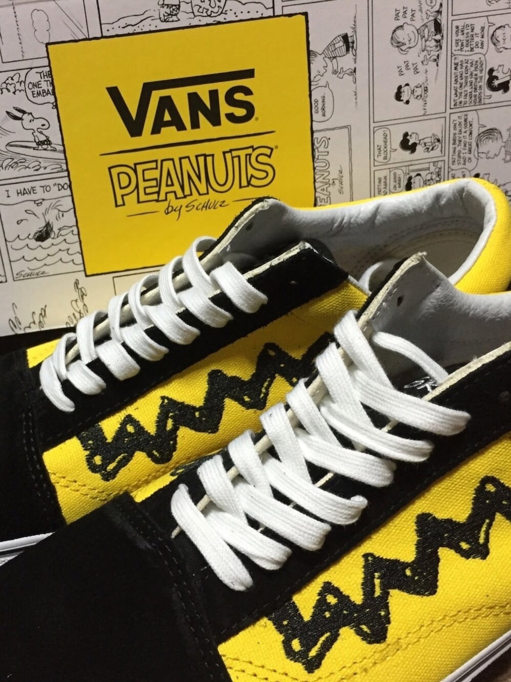 「VANS、PEANUTS、vans×peanuts、oldskool、skate、スニーカー、スケータースタイル、todayskicks」｜「VANSの【PEANUTS × VANS】VANS ヴァンズ OLD SKOOL オールドスクール　VN0A38G1OHJ　(PEANUTS)CHARLI（スニーカー、イエロー系）」を使った、y u k iさん（メンズ・173cm）の夏コーディネートの1枚目の写真