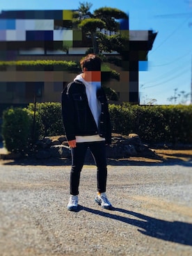「kutir（クティール）のアイテム（デニムジャケット）」を使った、196yenさん（メンズ・166cm）の春コーディネート