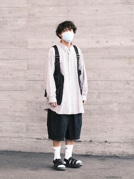 「Champion（チャンピオン）のアイテム（レッグウェア）」を使った、_h.n.d.w_さん（メンズ・180cm）の夏コーディネート