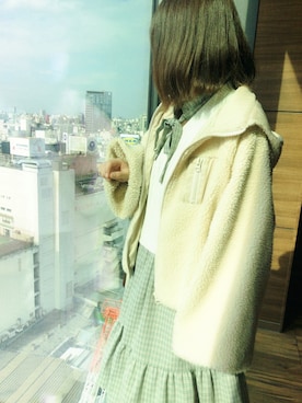 「apres jour（アプレジュール）のアイテム（ブルゾン）」を使った、はるかこさん（レディース・157cm）の秋コーディネート