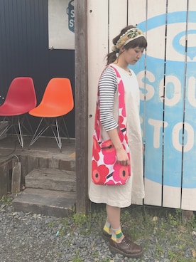 「マーガレット・ハウエル(MARGARET HOWELL)」｜「アイテム（ワンピース/ドレス）」を使った、なっくんさん（レディース・162cm）の春コーディネート