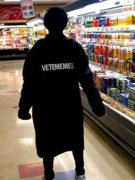 「vetements」｜「アイテム（その他アウター）」を使った、SHOUMAさん（メンズ・165cm）の冬コーディネート
