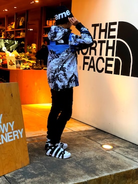 「northface」｜「アイテム（スラックス）」を使った、。さん（メンズ・174cm）の冬コーディネート