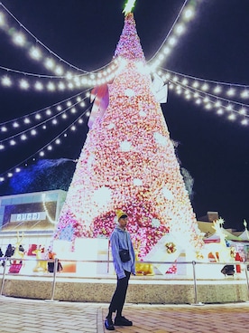 「8seconds（エイトセカンズ）のアイテム（帽子）」を使った、Owen Wu さん（メンズ・174cm）の冬コーディネート