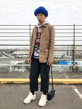 「MK MICHEL KLEIN HOMME （エムケーミッシェルクランオム）のアイテム（ジャケット/アウター）」を使った、Owen Wu さん（メンズ・174cm）の冬コーディネート