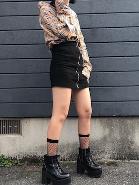 「BUBBLES（バブルス）のアイテム（アクセサリー）」を使った、びんちょさん（レディース・164cm）の秋コーディネート