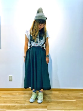 「しまむら（シマムラ）のアイテム（ニットキャップ/ビーニー）」を使った、𝚁𝚒𝚎 ‪︎‬‪︎☺︎さん（レディース・160cm）の冬コーディネート