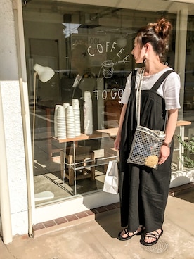 「beautiful people」｜「アイテム（オールインワン・サロペット）」を使った、𝚁𝚒𝚎 ‪︎‬‪︎☺︎さん（レディース・160cm）の春コーディネート