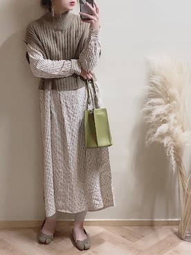 「LUANA（ルアナ）のアイテム」を使った、𝚁𝚒𝚎 ‪︎‬‪︎☺︎さん（レディース・160cm）の春コーディネート