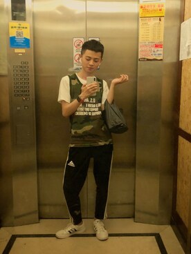 「:CHOCOOLATEのアイテム」を使った、水吸圆子さん（メンズ・167cm）の夏コーディネート