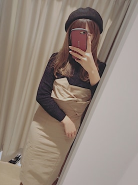 「SENSE OF PLACE by URBAN RESEAR」｜「アイテム（ハンチング/ベレー帽）」を使った、yamachanさん（レディース・168cm）の冬コーディネート