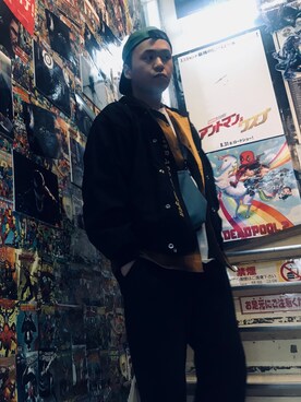 「アイテム（ポーチ）」を使った、うさぎさん（メンズ・168cm）の春コーディネート