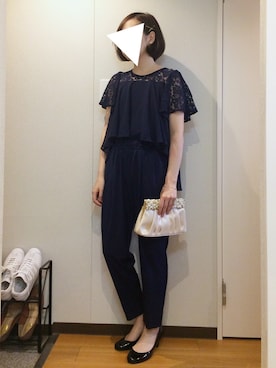 「披露宴」｜「アイテム（アクセサリー）」を使った、ももたろうさん（レディース・163cm）の夏コーディネート