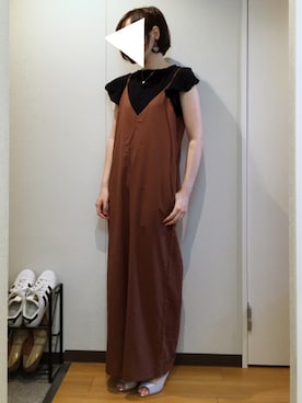 「おおぶりピアス」｜「アイテム（パンプス）」を使った、ももたろうさん（レディース・163cm）の夏コーディネート