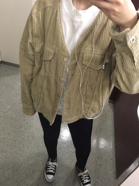 「SMELLY（スメリー）のアイテム（ピアス（両耳用））」を使った、ももたろうさん（レディース・163cm）の秋コーディネート