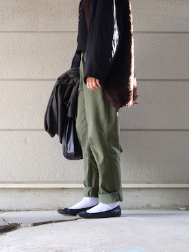 「agnes b.（アニエスベー）のM001 CARDIGAN カーディガンプレッション（カーディガン/ボレロ）」を使った、seroriさん（レディース・170cm）の冬コーディネート