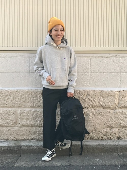 Canae Uehara ビームス Zozotown担当 Championのスウェットを使ったコーディネート Wear