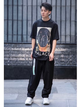 「ROARINGWILDのアイテム」を使った、GGGGGCCHANさん（メンズ・172cm）の秋コーディネート