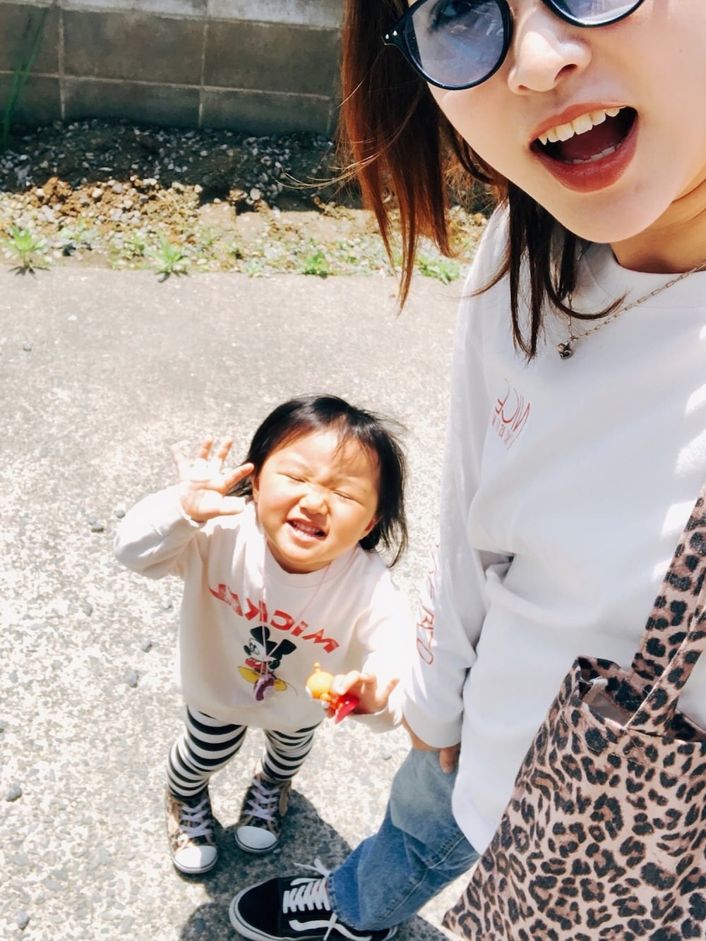 「CONVERSEのconverse(コンバース) ベビーオールスター Nレパードファー（スニーカー、ブラウン系）」を使った、ya-tanさん（レディース・162cm）の夏コーディネートの1枚目の写真