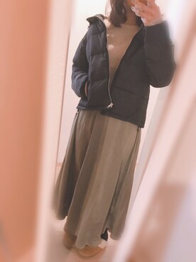 「Te chichi（テチチ）のアイテム（ダウンジャケット/コート）」を使った、hii_tonさん（レディース・165cm）の冬コーディネート