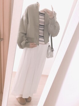 「アプレジュール」｜「アイテム（ブルゾン）」を使った、hii_tonさん（レディース・165cm）の春コーディネート