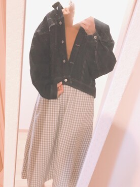 「PairPair（ペアペア）のアイテム（デニムジャケット）」を使った、hii_tonさん（レディース・165cm）の春コーディネート