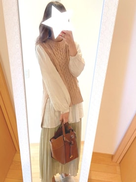 「rps（アールピーエス）のアイテム（ベスト）」を使った、hii_tonさん（レディース・165cm）の春コーディネート